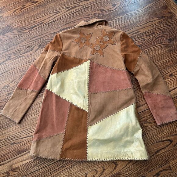 Free People We the Free Flowers on the Wall Suede Patchwork Jacket NWOT - Picture 9 of 9